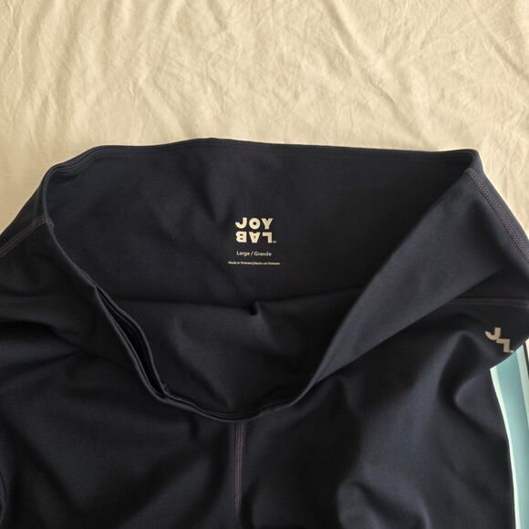 JoyLab Side Stripe Athletic Yoga Leggings in Women’s Size L, Navy Blue. - Picture 2 of 9